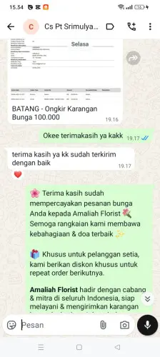 Testimonial Papan Bunga salem