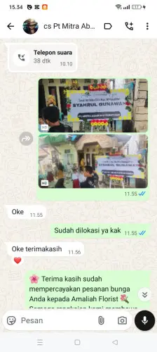 Testimonial Papan Bunga salem